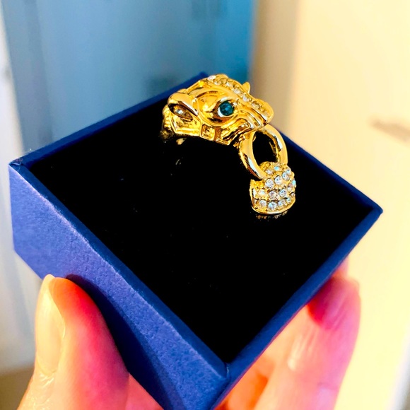 Banana Republic Panthère Ring, Multi-Colored, Gold Plating - Picture 1 of 9